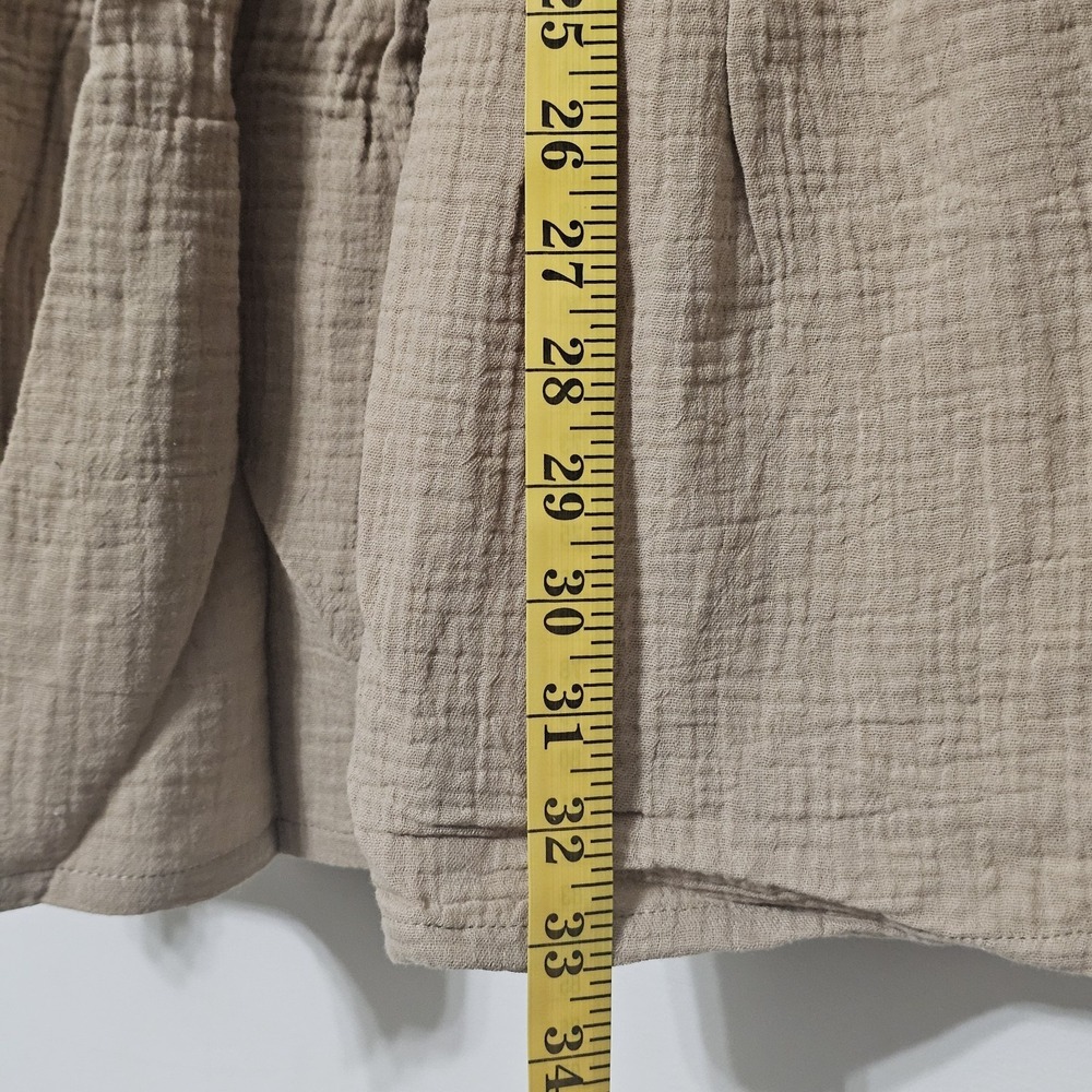 Dex Women Skirt Size X Fit 14 Brown Relaxed Fit Elastic Waistband Tiered New 327 - Picture 3 of 9